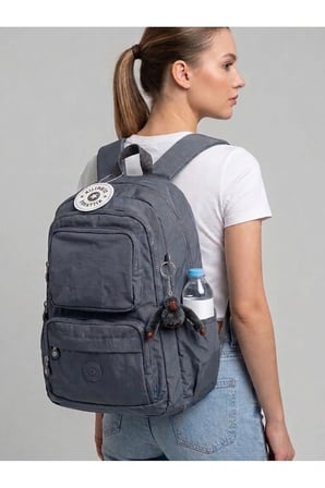 Battal Boy Unisex Çok Bölmeli Su İtici Kumaş Özellikli Okul Çanta