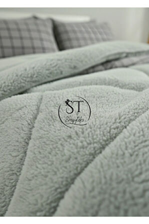 Çift kişilik Kare Welsoft Uyku Seti Çift Taraflı 195x215