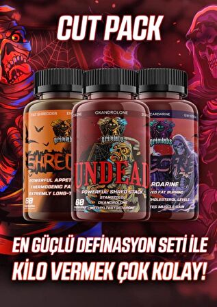 Grimlabs Cut Definasyon Paketi Undead , Shredder fat burner , Cardarine Mix Yağ yakıcı seti