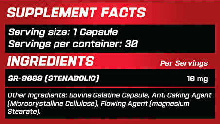 Grimlabs Bloodlust SR9009 Stenabolic 10 Mg 30 Caps