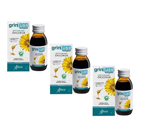 GrinTuss Yetişkin Öksürük Şurubu 128 Gr - 3 ADET