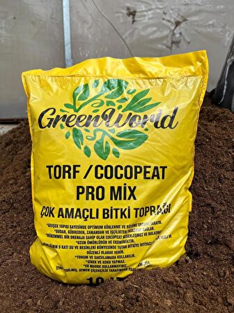 10 Litre İthal Çok Amaçlı Bitki Toprağı Torf Cocopeat Pro Mix - Kokopit Özel Karışım Saksı Harcı