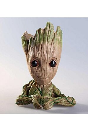 Galaksinin Koruyucuları Baby Groot Figür Kalpli Saksı Kalemlik Pla