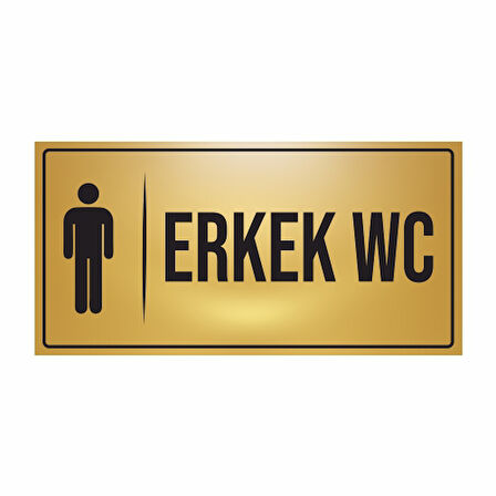 ERKEK WC YÖNLENDİRME LEVHASI METAL PR-6A