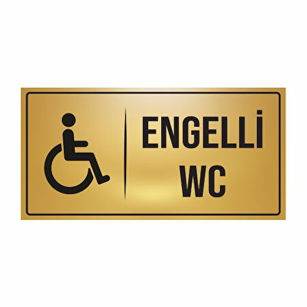 ENGELLİ WC YÖNLENDİRME LEVHASI METAL PR-7A