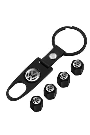 Volkswagen Transporter Metal Anahtarlık Ve Sibop Kapağı Seti (siyah-beyaz)