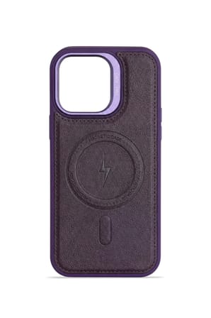 iPhone 17 Air GripStand MagSafe Deri Kılıf Mor