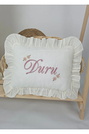 Müslin Yeni Doğan 4Katlı Organik %100Pamuk Kişiye Özgü Nakışlı Hastane Çıkış Seti (Papatya Model-5)