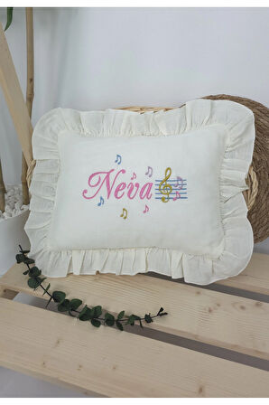 Müslin Yeni Doğan 4Katlı Organik %100Pamuk Kişiye Özgü Nakışlı Hastane Çıkış Seti (Nota Model)