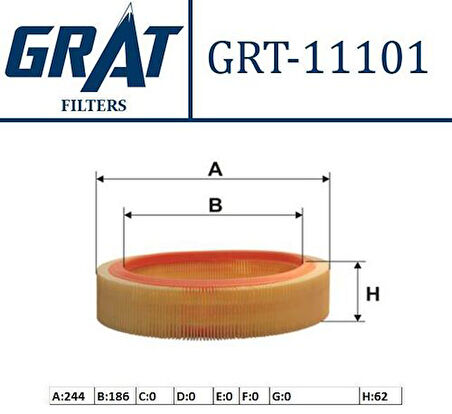 Grat 11101 Hava Filtresi R8