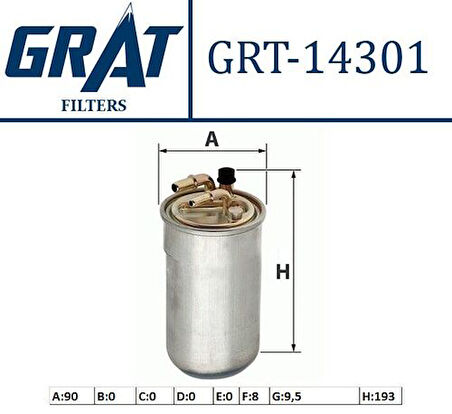 Grat 14301 Yakıt Filtresi Corsa D 1.3 CDTI 813059
