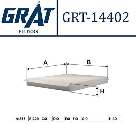 Grat 14402 Kabin Filtresi Astra G-Astra H-Zafira B 1.2I 16V-1.8I-1.6L-1.4-1.4 16V-1.6-1.8-2.0 16V 1808612