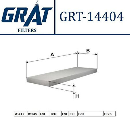 Grat 14404 Kabin Filtresi Vectra B 1808607