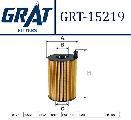 Grat 15219 Yağ Filtresi A7 3.0 TDI 10-A8 3.0 TDI 10-Q7 3.0 Tdı-Vw Touareg-Porsche Cayenne 10