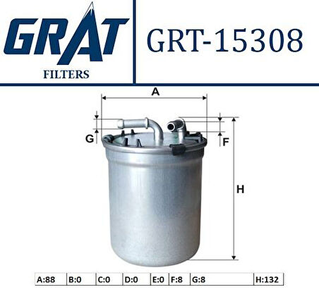 Grat 15308 Yakıt Filtresi Vw Polo V-Fabıa 1.4 TDI 04>
