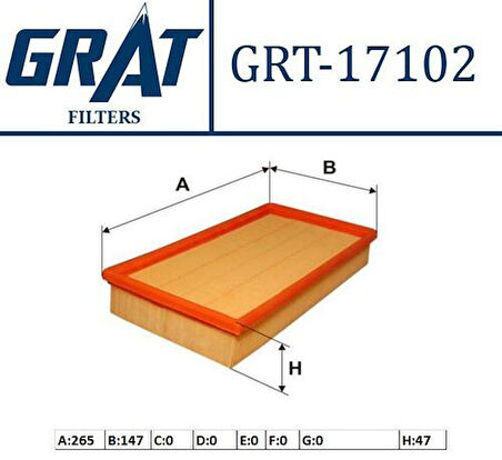 Grat 17102 Hava Filtresi Connect 02-Focus 98- 98AX9601AA