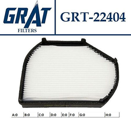 Grat 22404 Kabin Filtresi C-Seri W202-E-Seri W209 2028300318