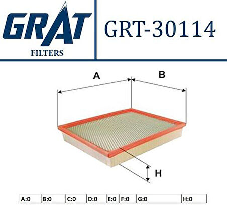 Grat 30114 Hava Filtresi M57N-E70-E70 13717798342