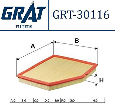 Grat 30116 Hava Filtresi 520I 06-10 540i 545I-645Cı 650I 04- 13717521023