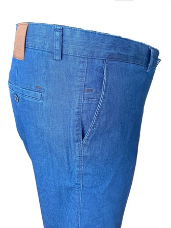 Gruva Erkek Regular Fit Normal Kesim Likralı Esnek Rahat Tensel İnce Yazlık Kot Pantolon Mavi 48