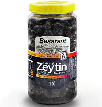 Başaran Gemlik Süper Yağlı Siyah Zeytin 1 Kg