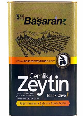 Başaran Gemlik Süper Yağlı Siyah Zeytin 5 Kg