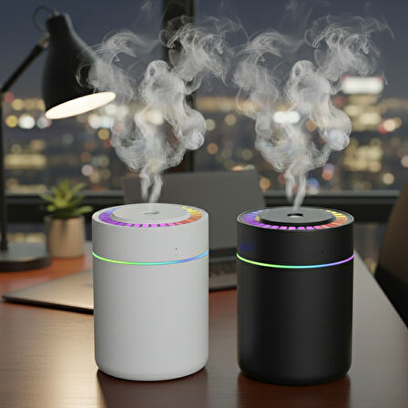 180ML RGB Işıklı Süper Sessiz Type-C Mini Hava Nemlendirici & Aroma Difüzör