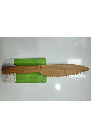 %100 Bambu Çok Amaçlı Bıçak-tırtıklı Keskin Dekoratif Ekmek Bıçağı