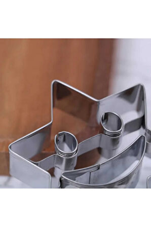 metal kurabiye kalıbı gülenyüz modeli 2 farklı kalıp çeşit pasta kurabiye kalıbı özel