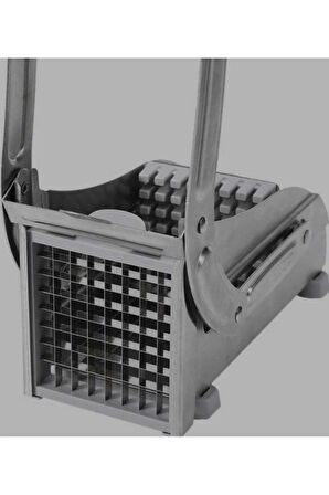 Paslanmaz Çelik Patates Kızartması Patates Kesici - Yuvarlak Alt Kolay dilimleme