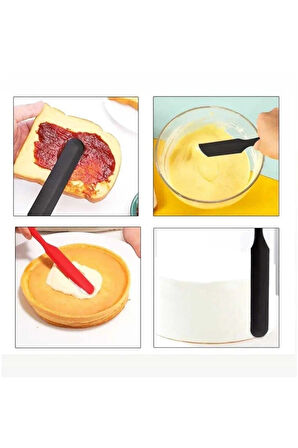 Isıya Dayanıklı Silikon Pasta Spatulası Siyah