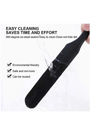 Isıya Dayanıklı Silikon Pasta Spatulası Siyah