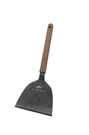 Kaliteli Çelik Bambu Saplı Small Pasta Spatulası-Tatlı Spatulası