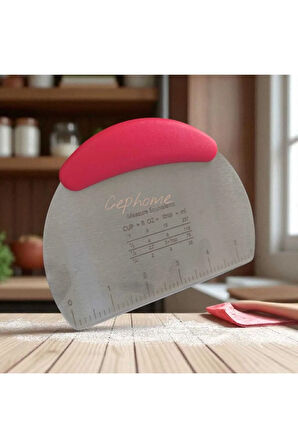 Havana model plastik saplı hamur şekillendirici kazıyıcı kesici paslanmaz çelik Spatula 14,5 CM