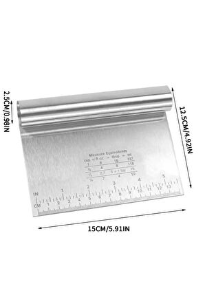 Ölçülü Paslanmaz Çelik Hamur Kesme Aparatı-krema Ve Çikolata Spatulası