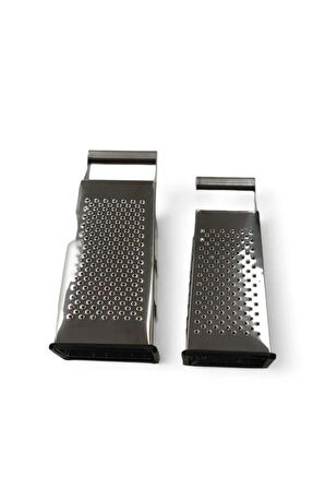 2 Tane Küçük Büyük Boy Çelik Geniş Dörtgen Rende 24.5cm ve 21,cm