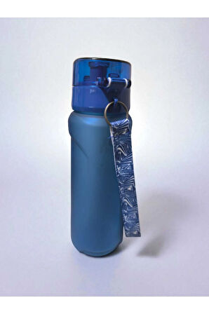 Venedik PİPETLİ 700 ml Su Matarası, Motivasyon Su Şişesi Sızdırmaz kapak elcik ip model