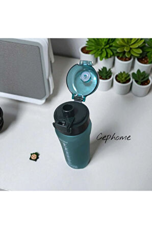 Venedik PİPETLİ 700 ml Su Matarası, Motivasyon Su Şişesi Sızdırmaz kapak elcik ip model