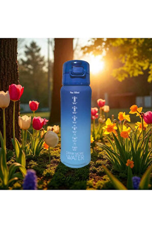 PARADİSE Çift Renkli 700 ml Sızdırmaz pipetsiz ip tutmaçlı Büyük Model Su Şişesi