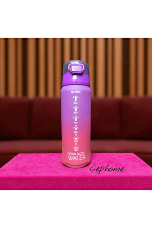 PARADİSE Çift Renkli 700 ml Sızdırmaz pipetsiz ip tutmaçlı Büyük Model Su Şişesi