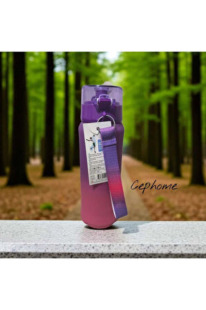 PARADİSE Çift Renkli 700 ml Sızdırmaz pipetsiz ip tutmaçlı Büyük Model Su Şişesi