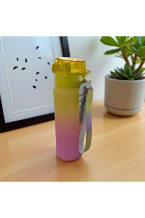 PARADİSE Çift Renkli 700 ml Sızdırmaz pipetsiz ip tutmaçlı Büyük Model Su Şişesi