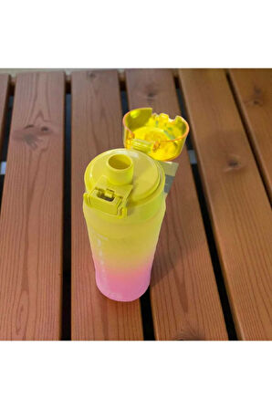 PARADİSE Çift Renkli 700 ml Sızdırmaz pipetsiz ip tutmaçlı Büyük Model Su Şişesi