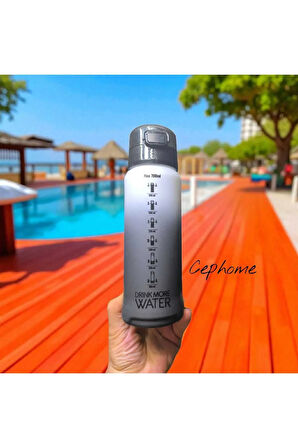 PARADİSE Çift Renkli 700 ml Sızdırmaz pipetsiz ip tutmaçlı Büyük Model Su Şişesi