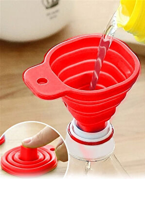 Pratik Mini Silikon Katlanır Huni Akordeon Huni