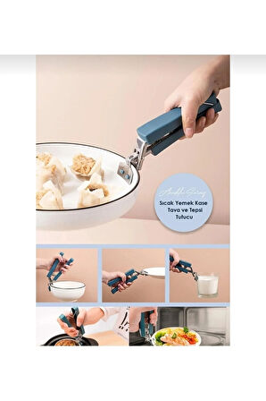 Pratik Sıcak Yemek Tepsi Tava Maşa Kolu Tutucu - Tava Tutucu Mutfak