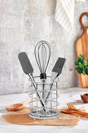 Krom Kaplamalı Metal Kaşıklık - Lüx Kaşıklık