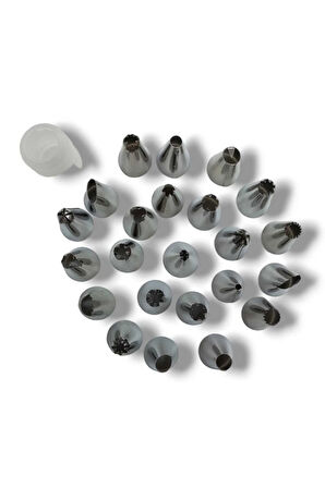 23 Adet Paslanmaz Çelik Kremşanti Ucu