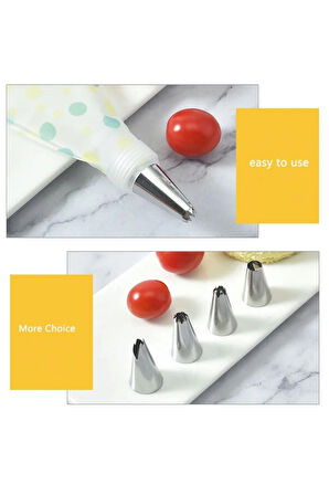 Lüx10 Parça Krema Torbalı Pasta Malzeme Seti