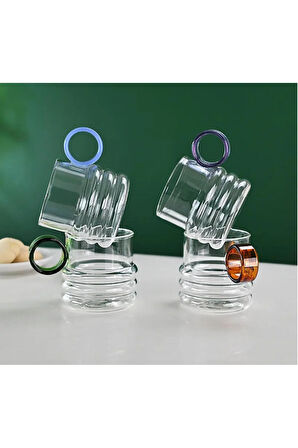 Borasilikat Kulbu Renkli Kahve & Çay Bardağı 250 Ml